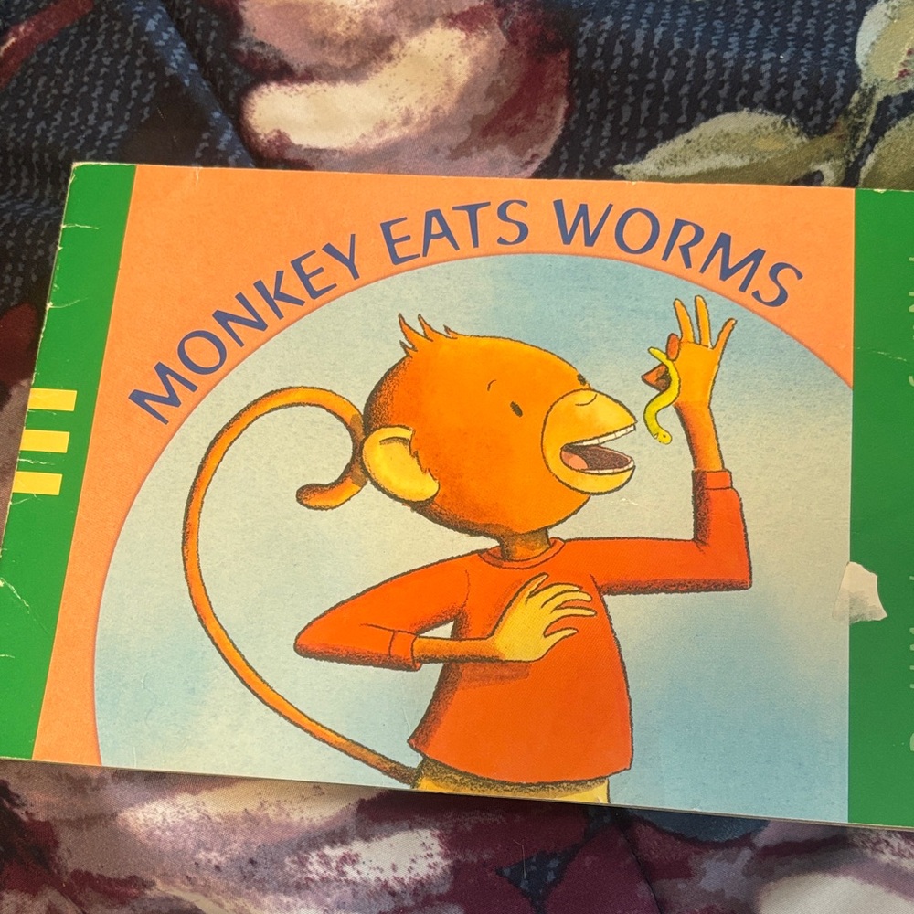 🟢10/$10 - Monkey Eats Worms Book
